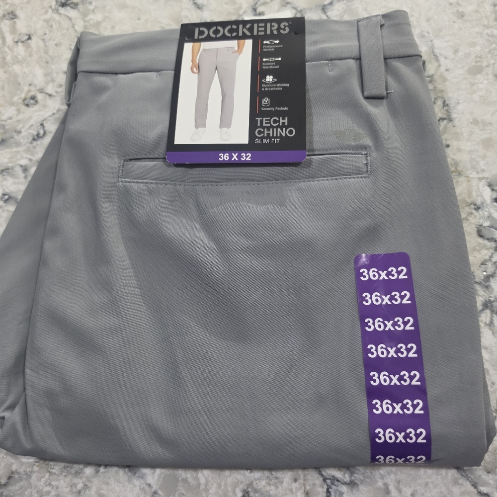 Dockers Slim Tech Chino Pants - Gray